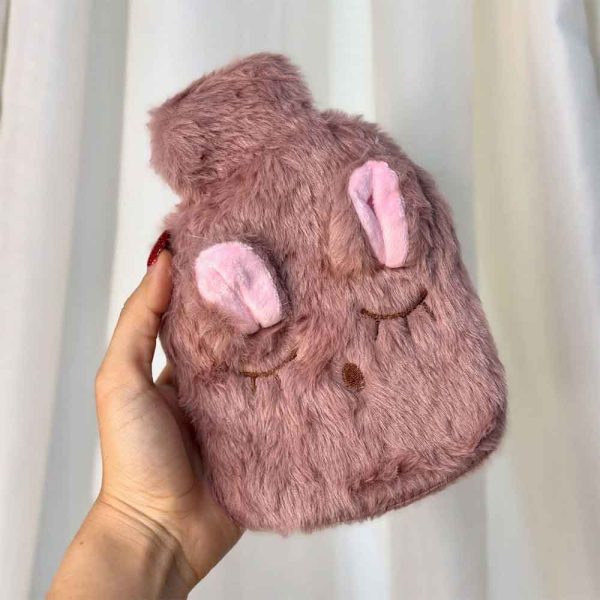 کیسه آبگرم خرگوشی پشمالو قهوه ای
