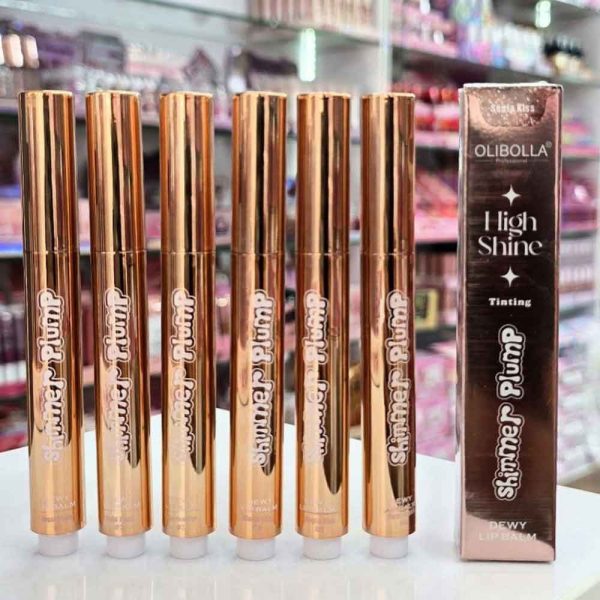 بالم لب حجم دهنده اولیبولا مدل Shimmer Plump براق و رنگ دهنده (طلایی)