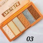 پالت سایه چشم ۶ رنگ سون کول مدل واکل مات و شاین رنگبندی قهوه‌ای و طلایی کلاسیک