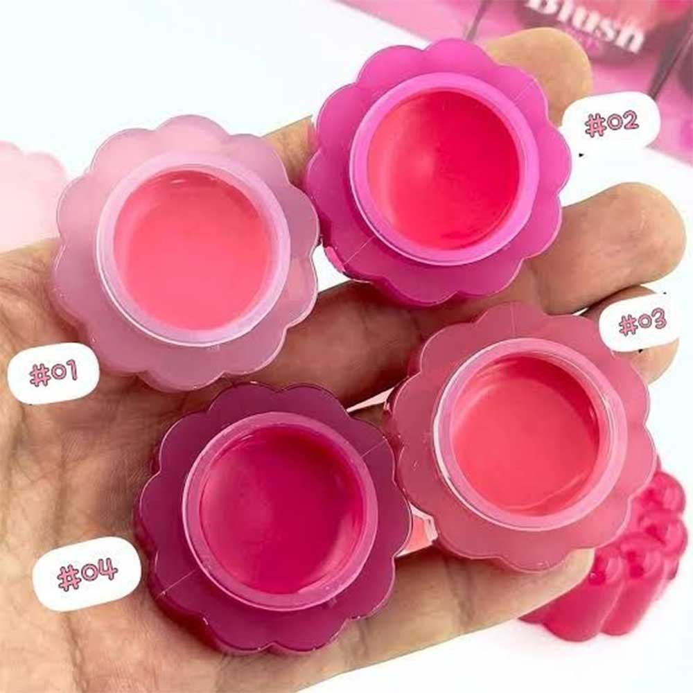 رنگبندی رژگونه و لیپ‌ماگ رومانتیک رین مدل Bounce Blush Go