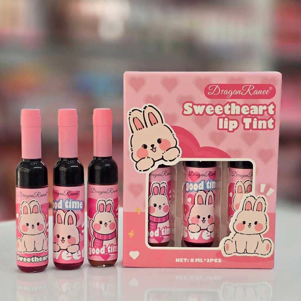 تینت لب مایع 3 عددی دراگون رانی مدل Sweetheart