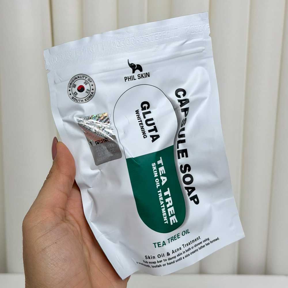 صابون کپسولی ضد جوش و روشن کننده فیل اسکین حاوی گلوتاتیون و روغن درخت چای