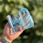 ست براش ۷ تکه لیوانی رنگ آبی (با کاراکتر خجالت‌زده)