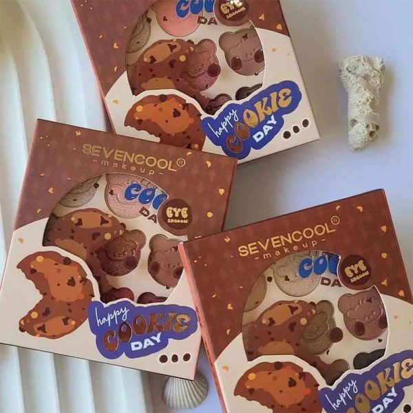 بسته‌بندی کارتنی پالت سایه چشم فانتزی طرح Happy Cookie Day برند SEVENCOOL