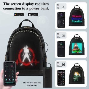 کیف کوله پشتی LED دار همراه با اپلیکیشن گوشی